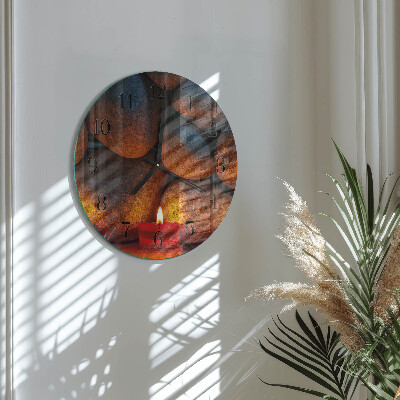 Reloj de pared redondo Piedras