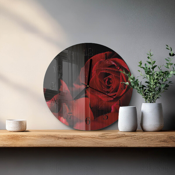 Reloj de pared redondo Rosa