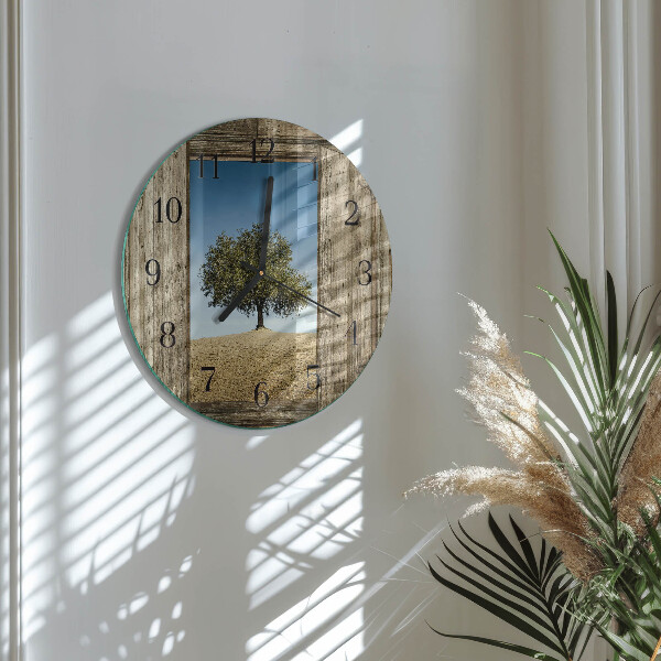 Reloj de pared redondo Árbol