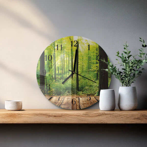 Reloj de pared redondo Bosque