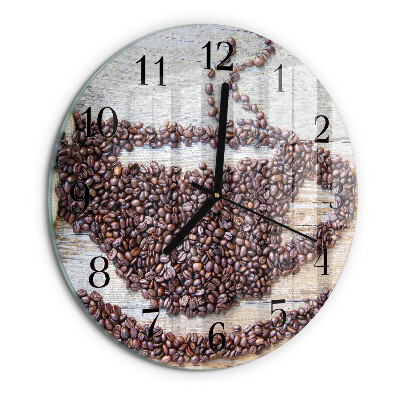Reloj de pared redondo Granos de café