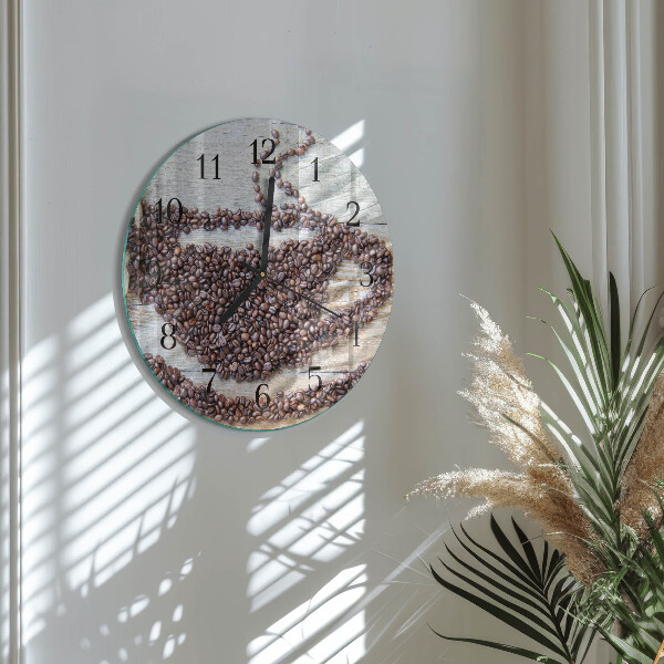 Reloj de pared redondo Granos de café