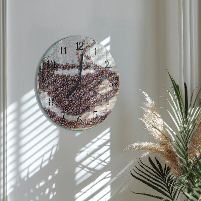 Reloj de pared redondo Granos de café