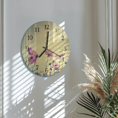 Reloj de pared redondo Flores