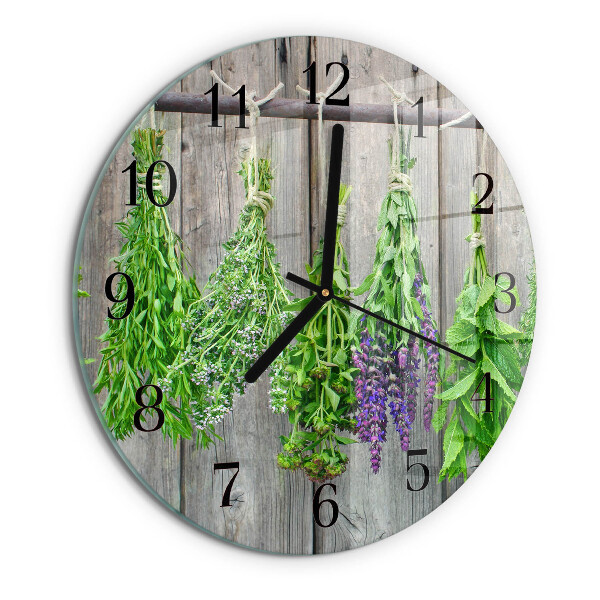 Reloj de pared redondo Hierbas