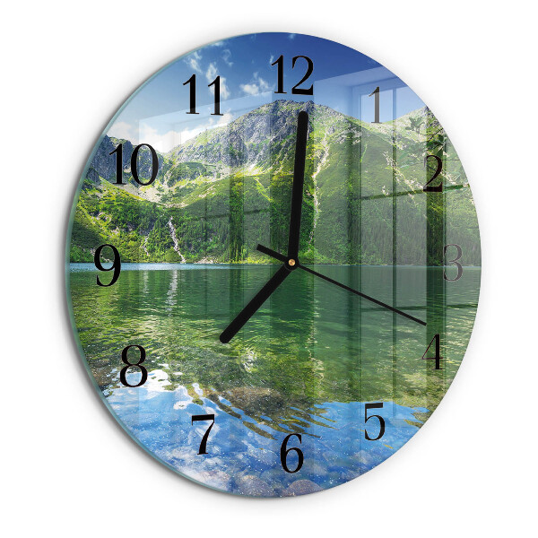 Reloj de pared redondo Lago de montaña
