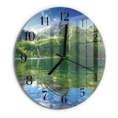 Reloj de pared redondo Lago de montaña