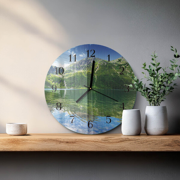 Reloj de pared redondo Lago de montaña