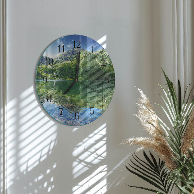 Reloj de pared redondo Lago de montaña