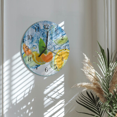 Reloj de pared redondo Planta de cítricos