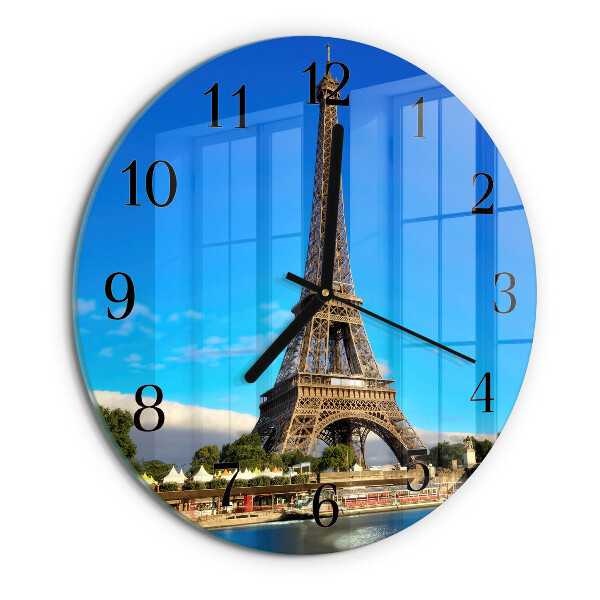 Reloj de pared redondo Torre Eiffel de París