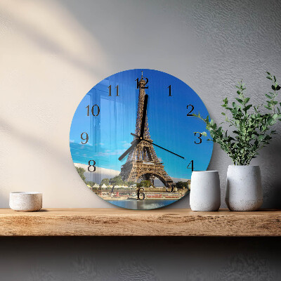 Reloj de pared redondo Torre Eiffel de París