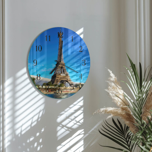Reloj de pared redondo Torre Eiffel de París
