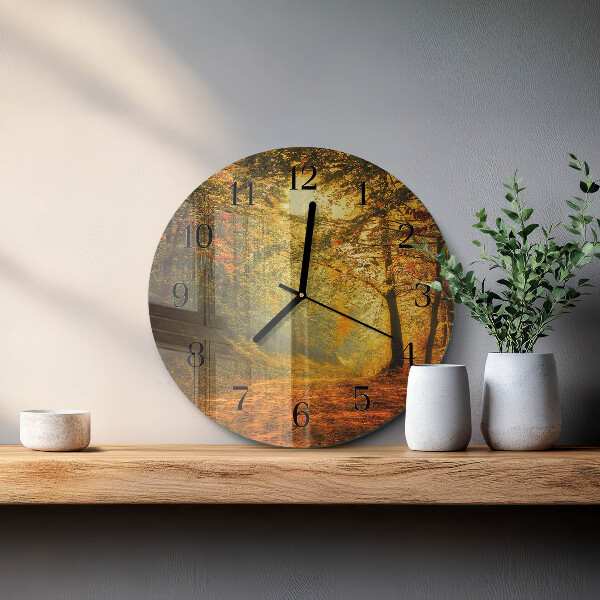 Reloj de pared redondo Otoño en el bosque