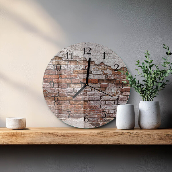 Reloj de pared redondo Ladrillo