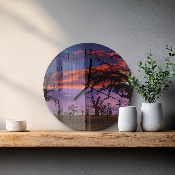 Reloj de pared redondo Árboles