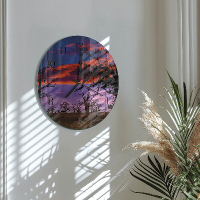 Reloj de pared redondo Árboles