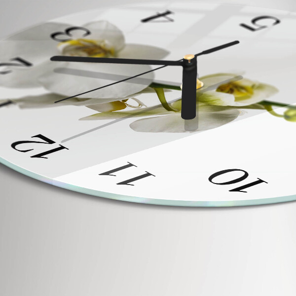 Reloj de pared redondo Orquídea