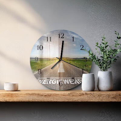 Reloj de pared redondo Campo de senderos