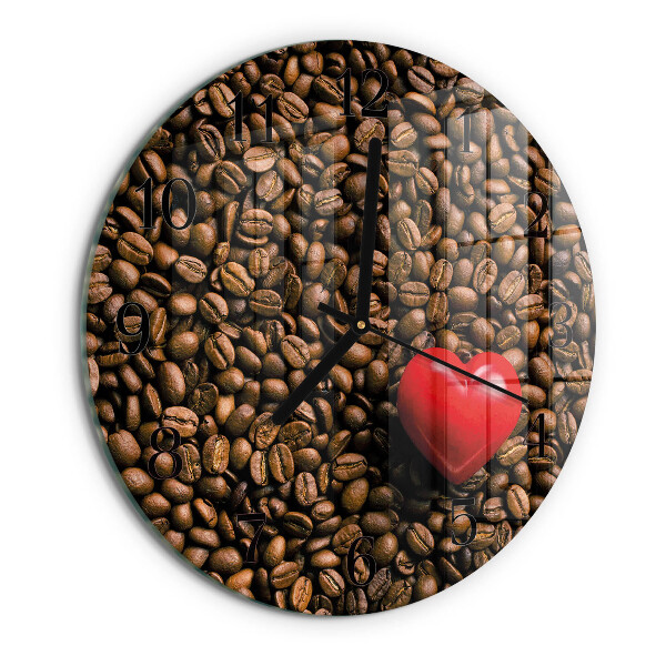 Reloj de pared redondo Granos de café
