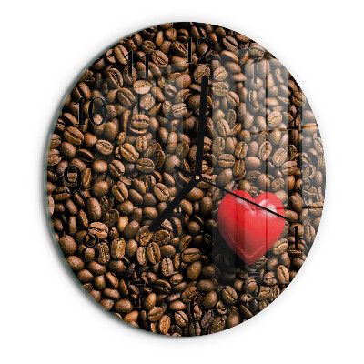 Reloj de pared redondo Granos de café