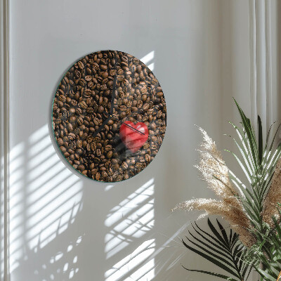 Reloj de pared redondo Granos de café