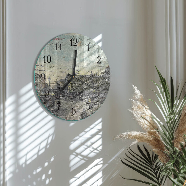 Reloj de pared redondo Tarjeta postal