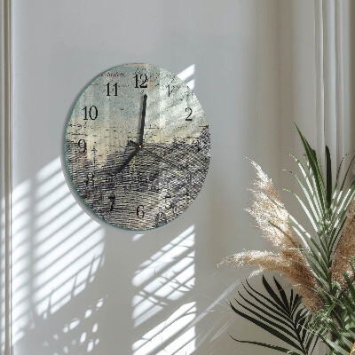 Reloj de pared redondo Tarjeta postal