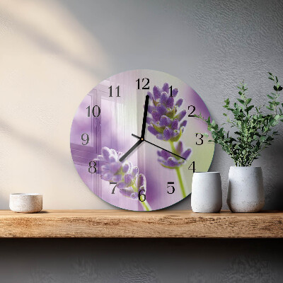 Reloj de pared redondo Lavanda