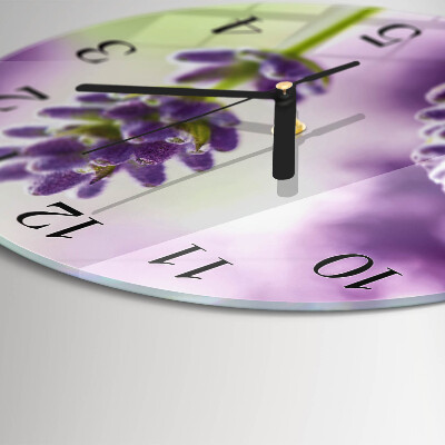 Reloj de pared redondo Lavanda