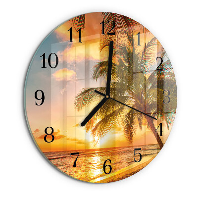 Reloj de pared redondo Atardecer