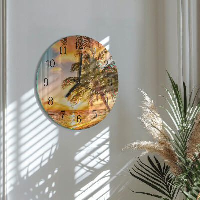 Reloj de pared redondo Atardecer