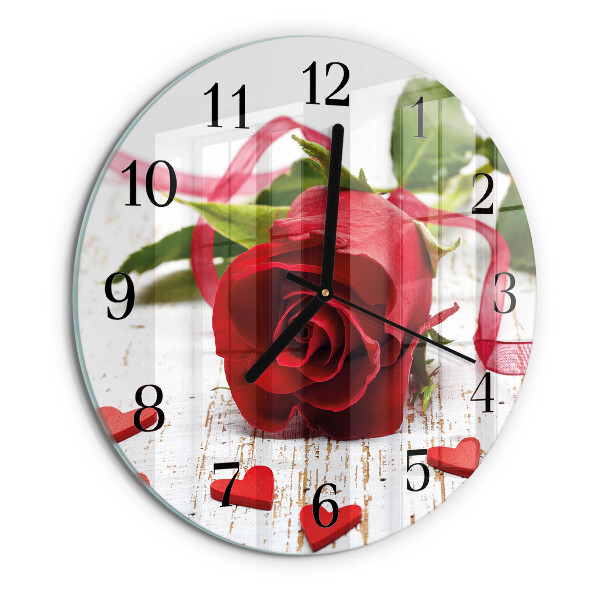 Reloj de pared redondo Rosa