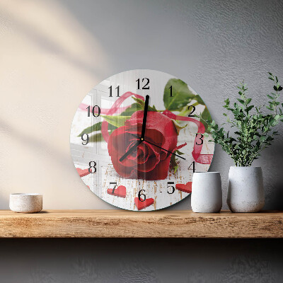 Reloj de pared redondo Rosa