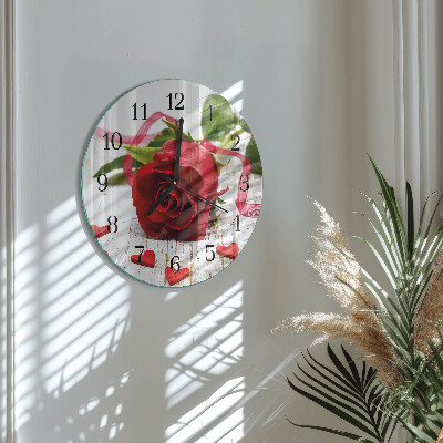 Reloj de pared redondo Rosa