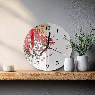 Reloj de pared redondo Pimiento rojo
