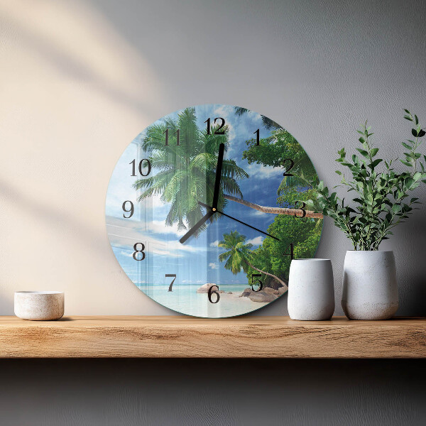 Reloj de pared redondo Palmeras