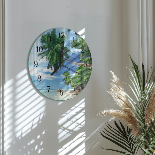 Reloj de pared redondo Palmeras