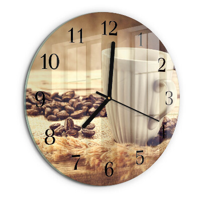 Reloj de pared redondo Café