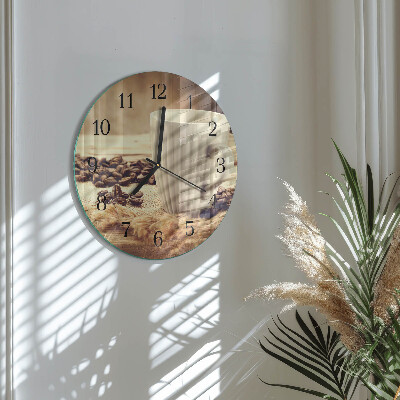 Reloj de pared redondo Café