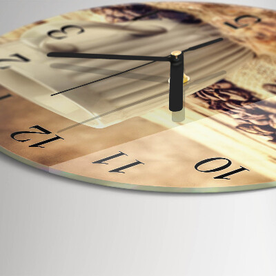 Reloj de pared redondo Café