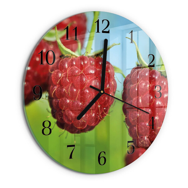 Reloj de pared redondo Frambuesas