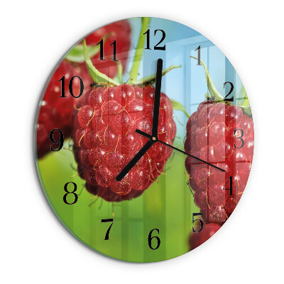 Reloj de pared redondo Frambuesas
