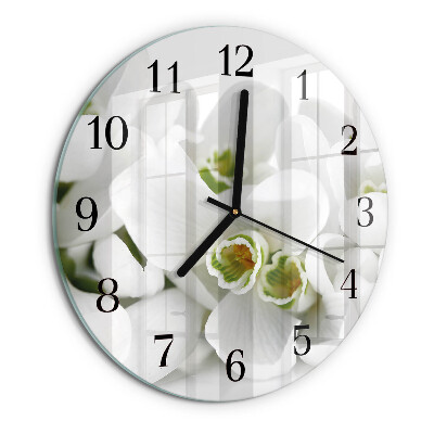 Reloj de pared redondo Flores