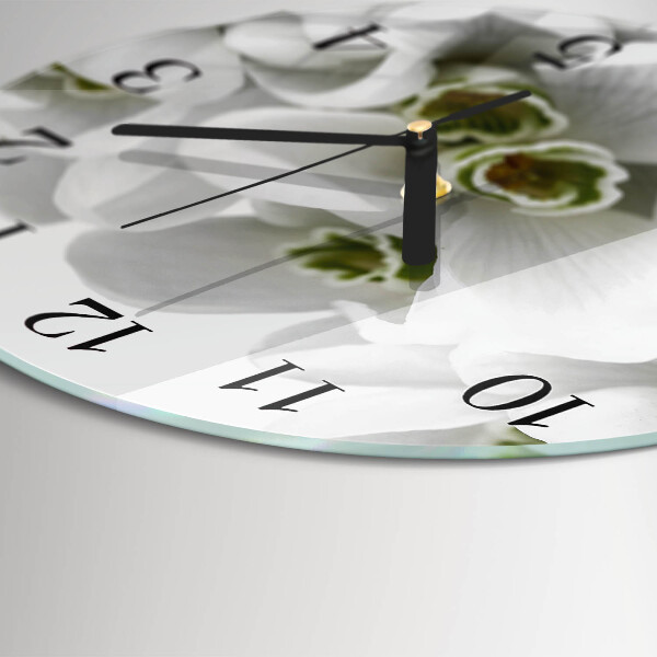 Reloj de pared redondo Flores