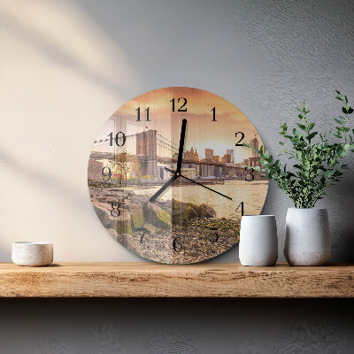 Reloj de pared redondo Ciudad de puentes