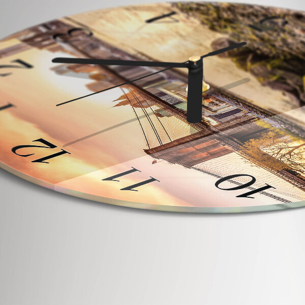 Reloj de pared redondo Ciudad de puentes