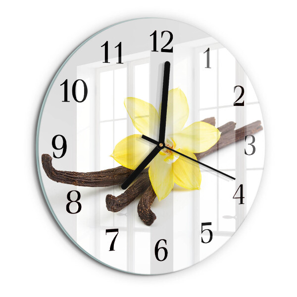 Reloj de pared redondo Orquídea de vainilla