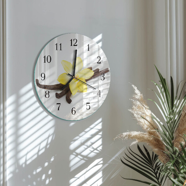 Reloj de pared redondo Orquídea de vainilla