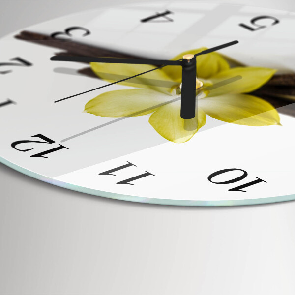 Reloj de pared redondo Orquídea de vainilla